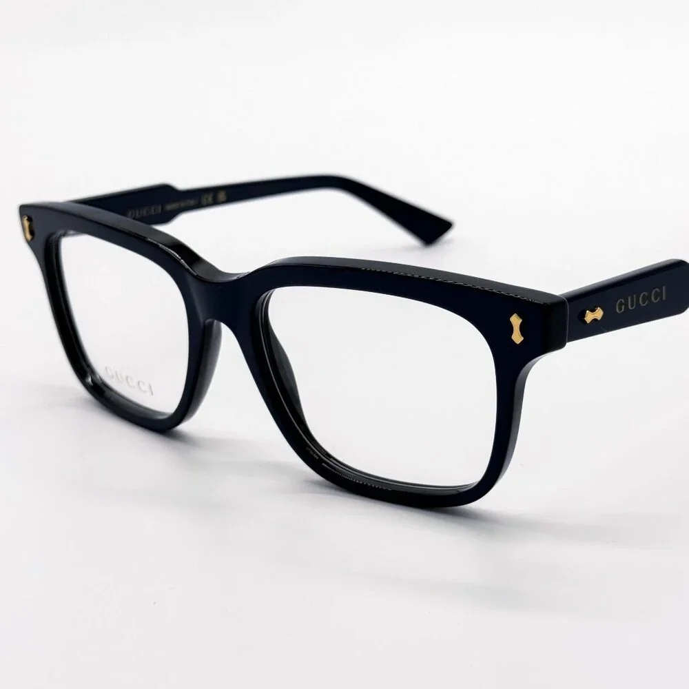 NEW GUCCI GG1265O 005 EYEGLASSES MEN BLUE EYEWEAR